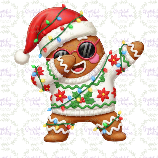 🎅 Gingerbread Dab Tee – Sweet Holiday Vibes Only! 🎄✨