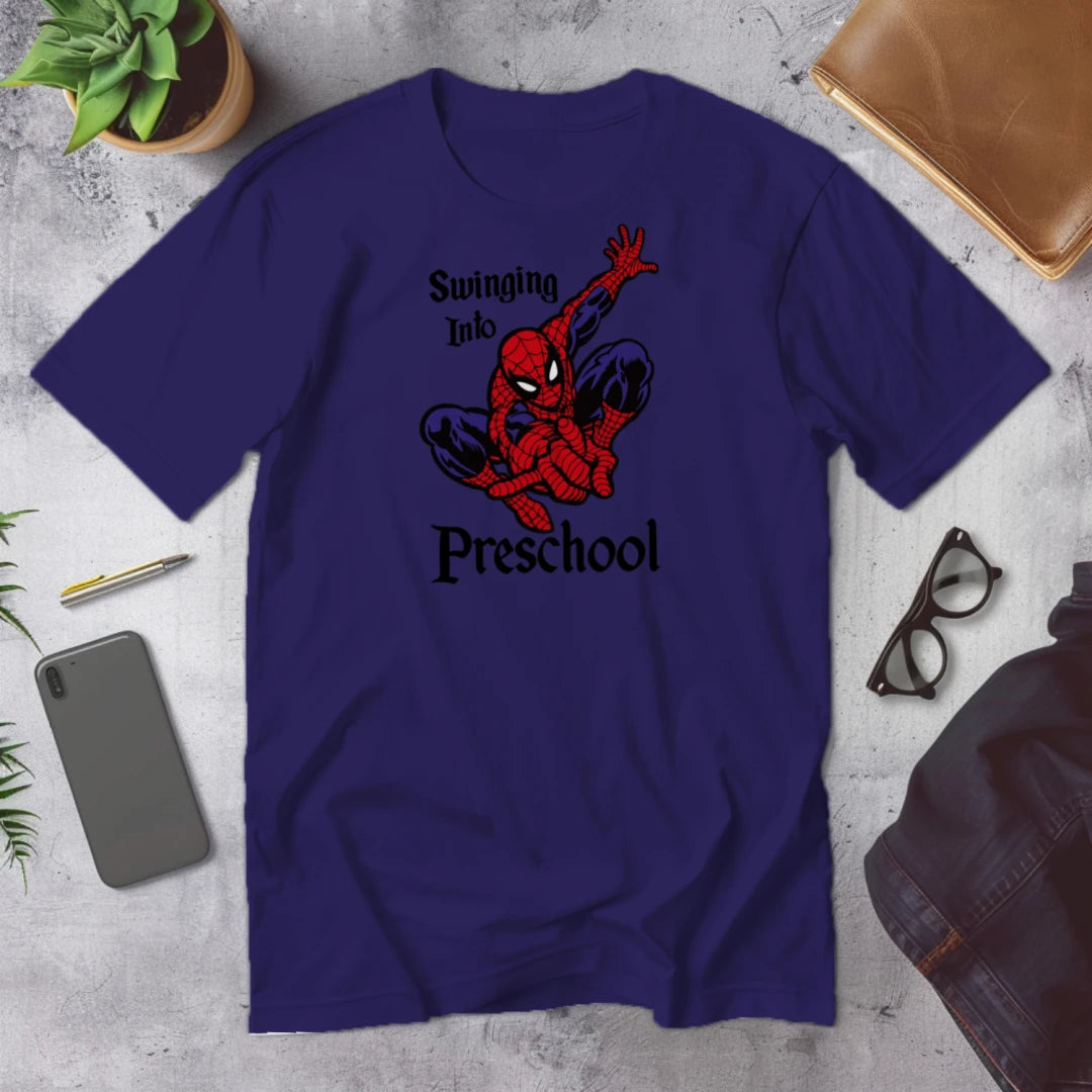 π·οΈπΈοΈ "Swinging Into Preschool" β Spidey Start Tee π«π₯