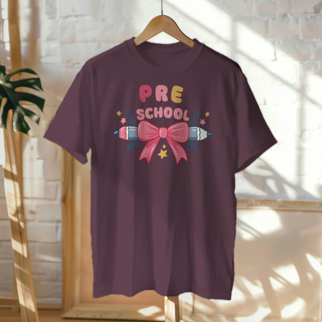 πβοΈ "Pretty & Pre-K" β Pencil Bowtie Tee ππ