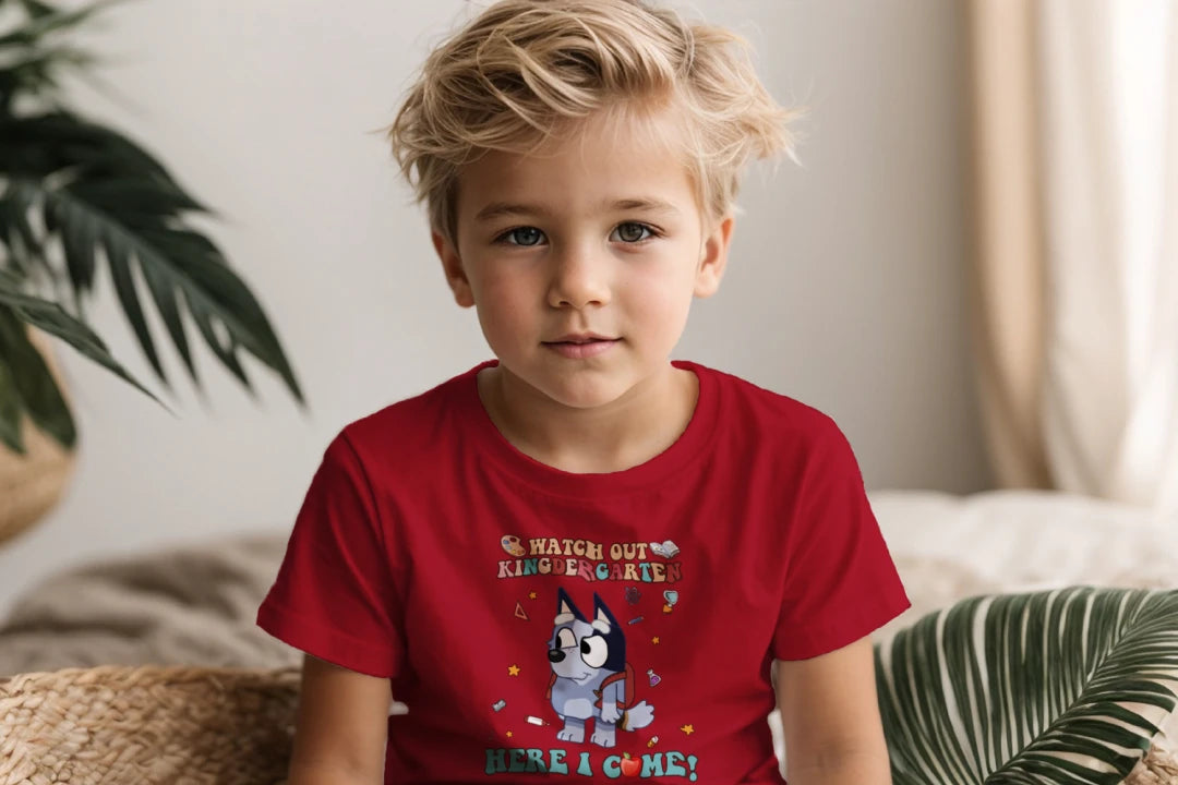 π§¦π "Watch Out, Kindergarten!" β Bluey-Inspired First Day Tee πβ¨