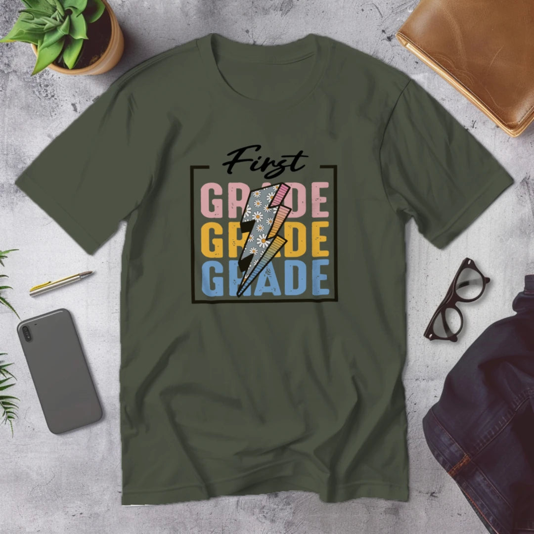 β‘πΈ First Grade β Modern Thunder Bolt Tee π₯β¨