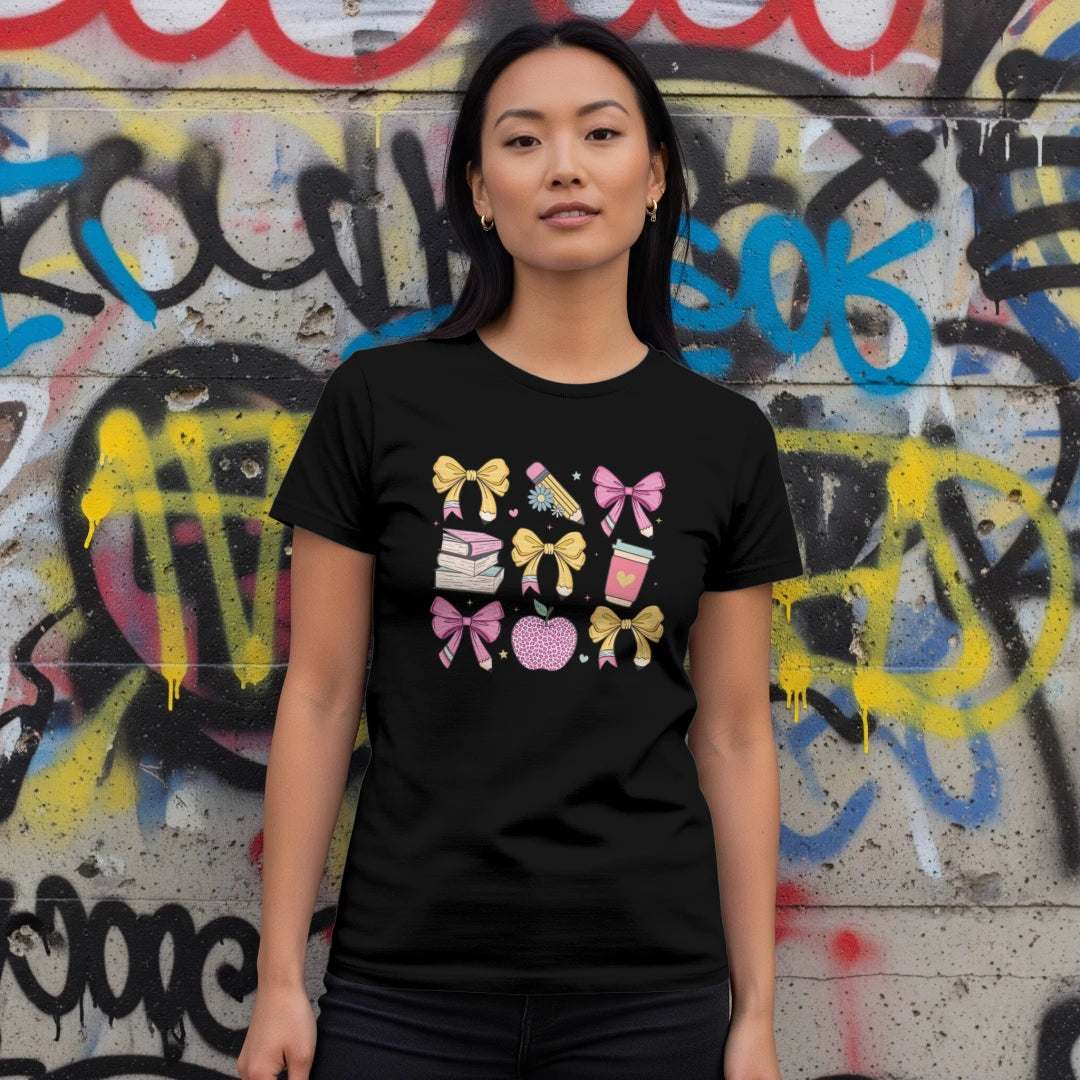 ๐โจ Pastel Teacherโs Grid Tee ๐๐