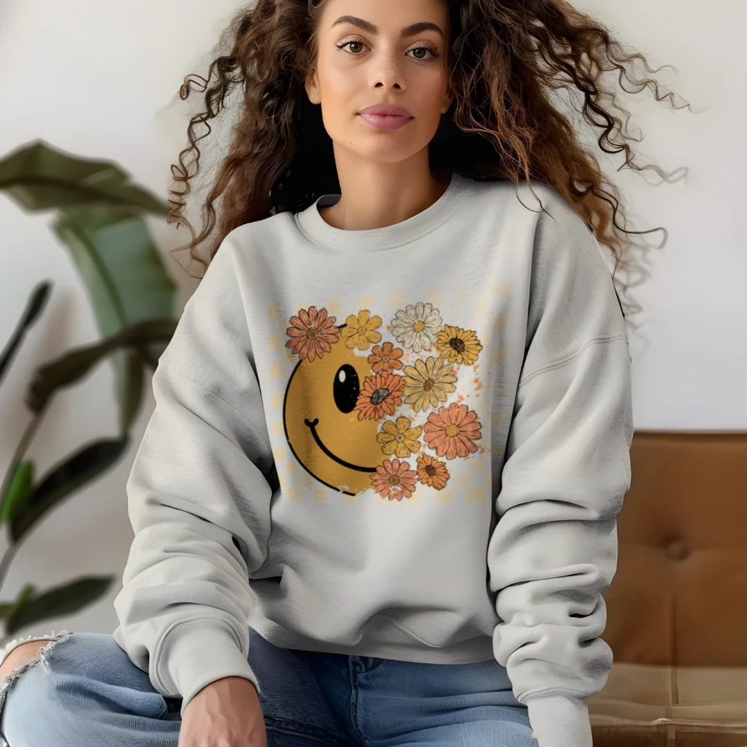 ๐๐ผ Groovy Floral Checkered Smiley๐ผ๐