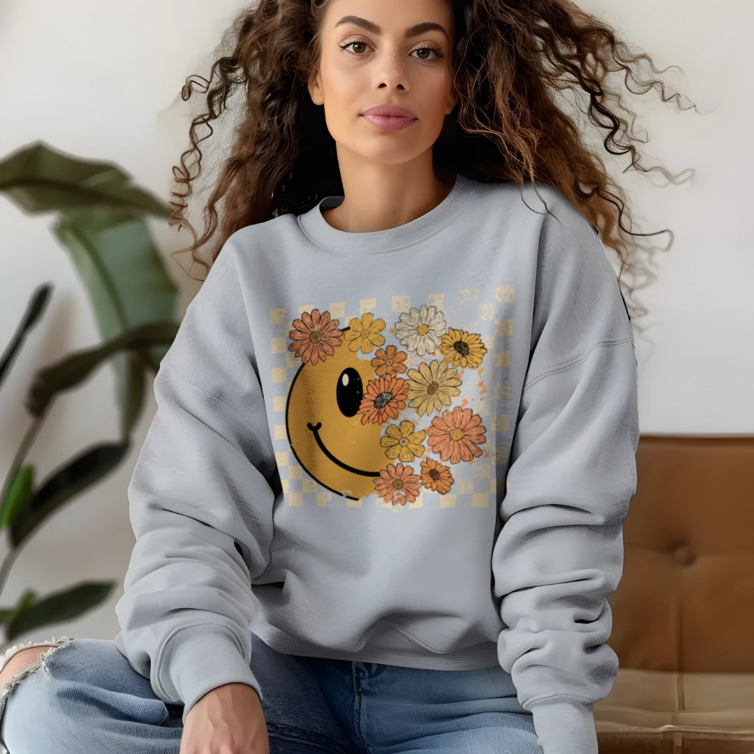 ๐๐ผ Groovy Floral Checkered Smiley๐ผ๐