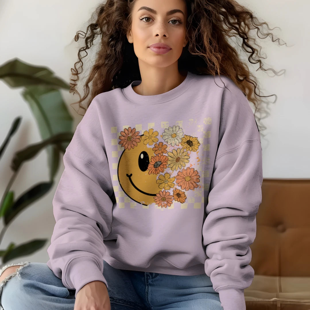 ๐๐ผ Groovy Floral Checkered Smiley๐ผ๐