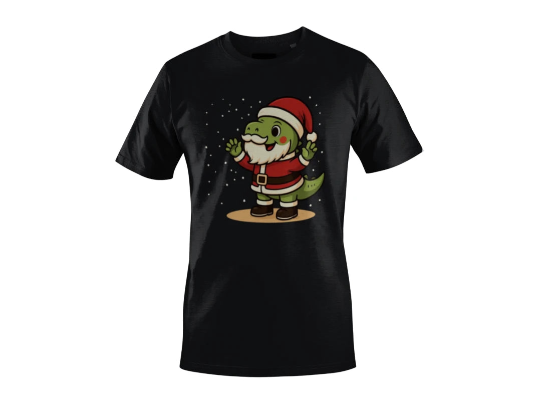 : 🦖🎅 Dodd Dino Santa Tee – Jingle ROAR All the Way! 🎄✨