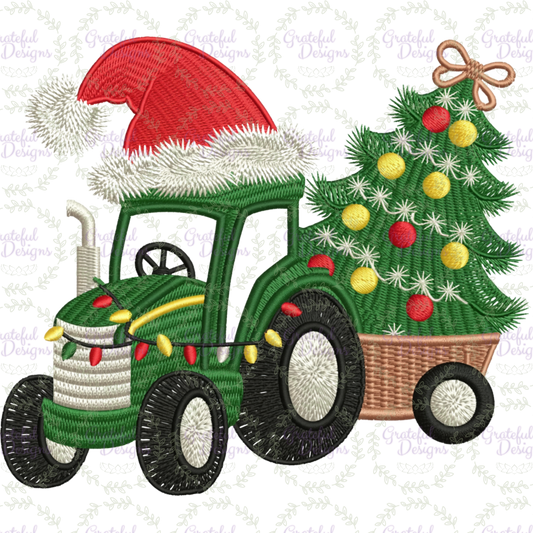🚜🎅 “Farm Fresh Christmas” Faux-Embroidery Tee 🎅 🌾