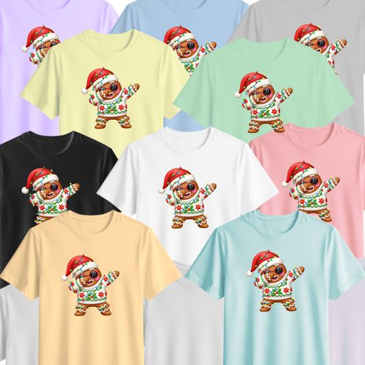 🎅 Gingerbread Dab Tee – Sweet Holiday Vibes Only! 🎄✨