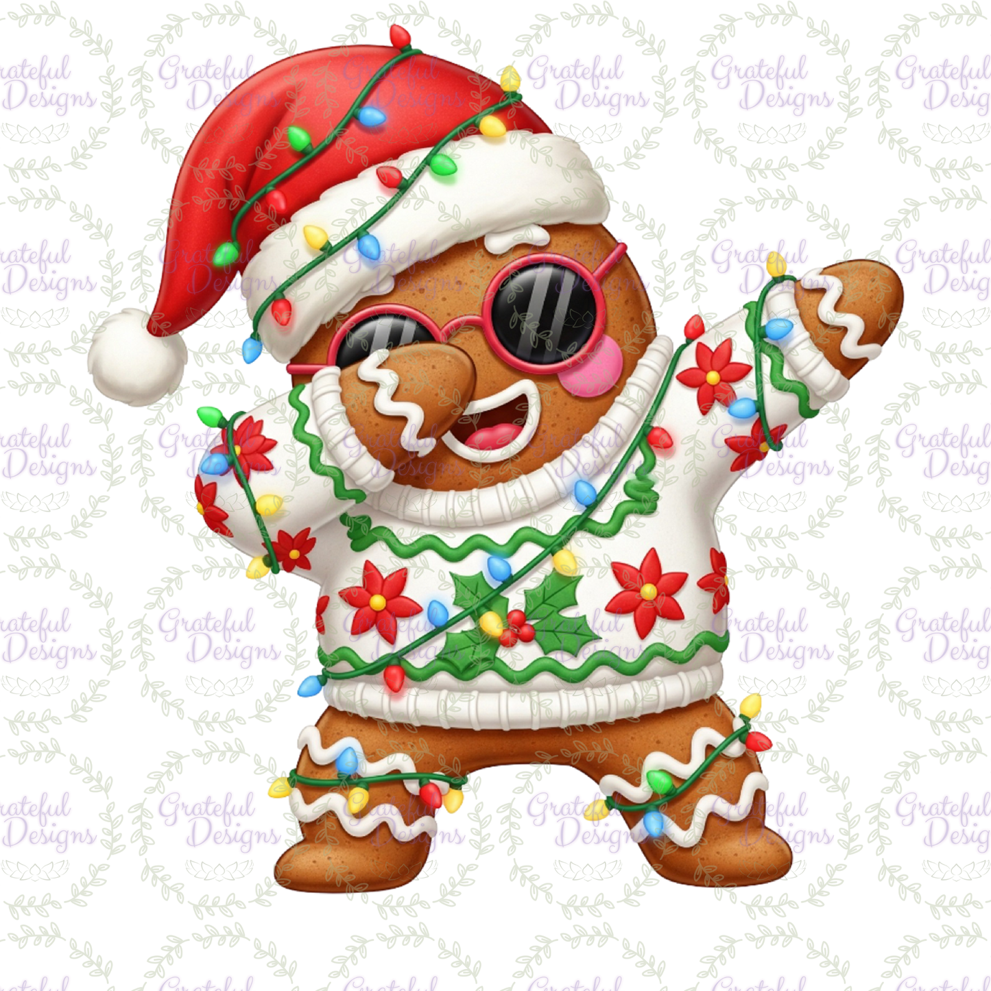 🎅 Gingerbread Dab Tee – Sweet Holiday Vibes Only! 🎄✨