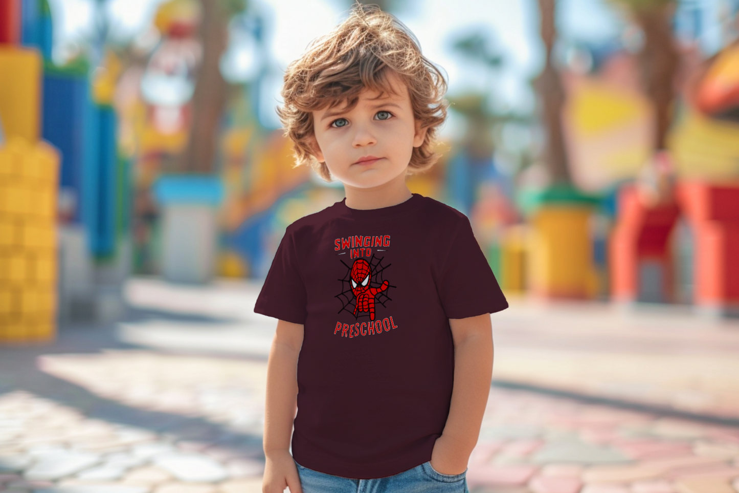🕷️💥 "Swinging Into Preschool" – Web-Slinger Vibes Tee 🕸️🎒