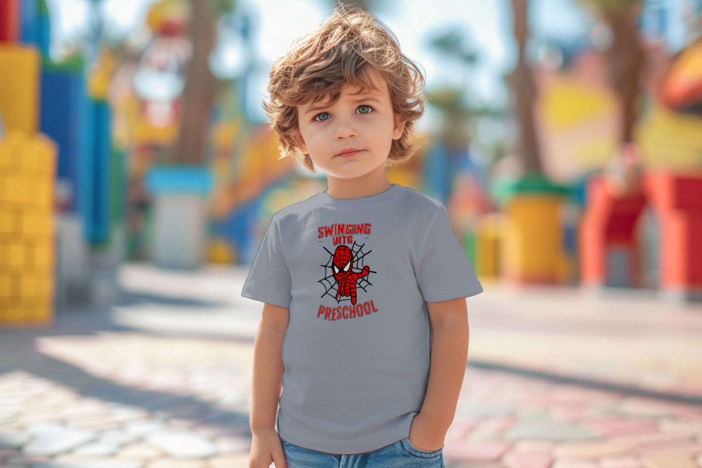 🕷️💥 "Swinging Into Preschool" – Web-Slinger Vibes Tee 🕸️🎒