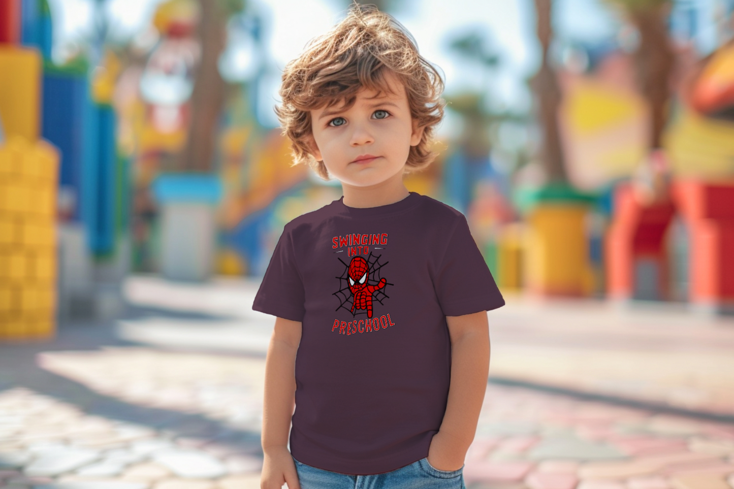 🕷️💥 "Swinging Into Preschool" – Web-Slinger Vibes Tee 🕸️🎒