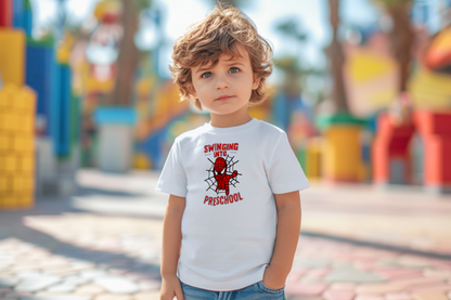🕷️💥 "Swinging Into Preschool" – Web-Slinger Vibes Tee 🕸️🎒