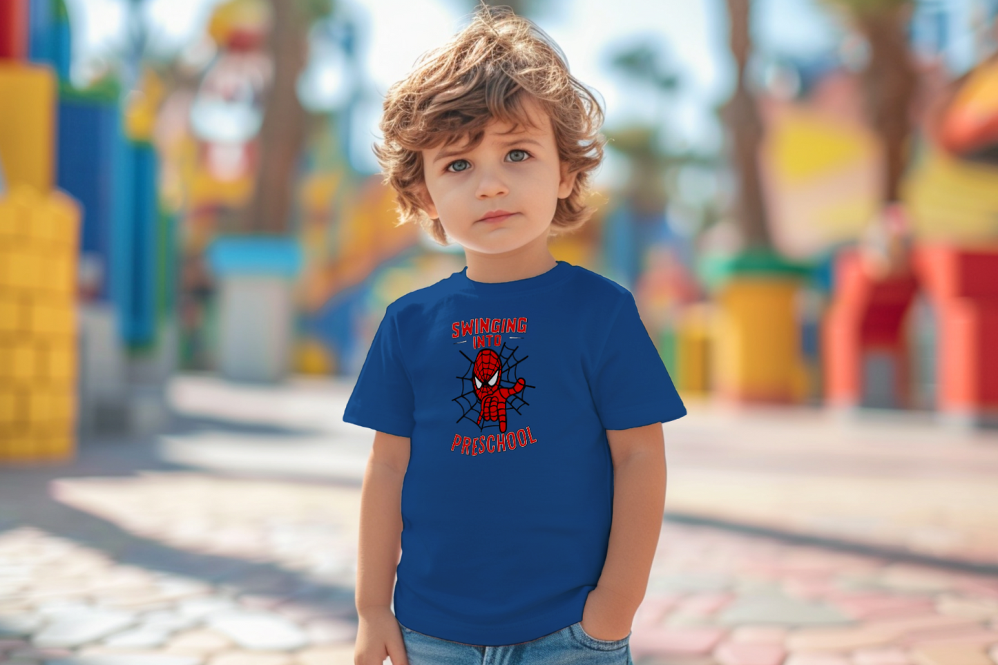 🕷️💥 "Swinging Into Preschool" – Web-Slinger Vibes Tee 🕸️🎒