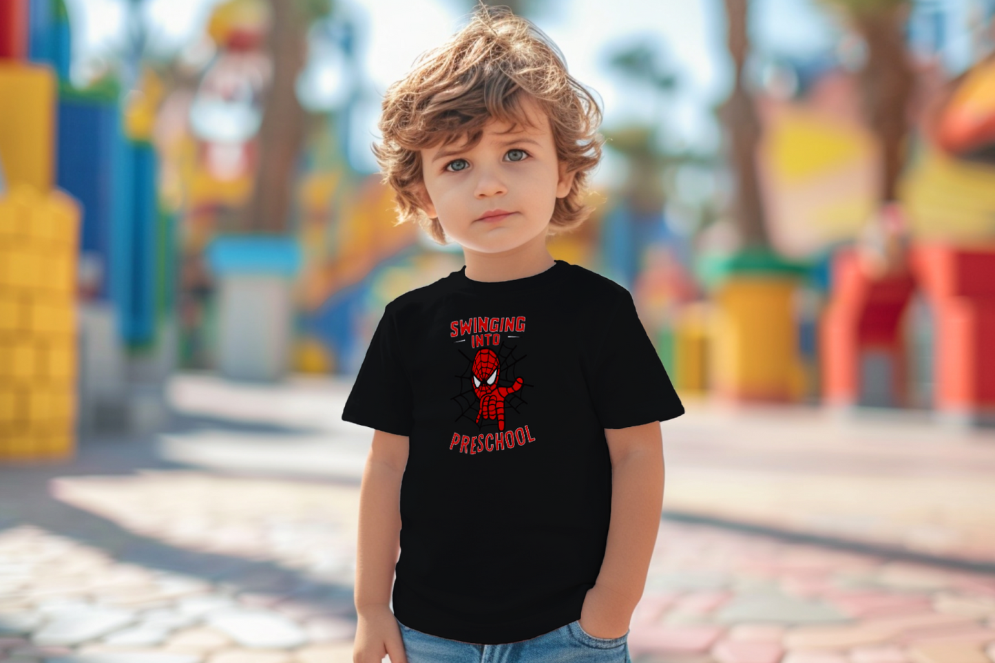 🕷️💥 "Swinging Into Preschool" – Web-Slinger Vibes Tee 🕸️🎒