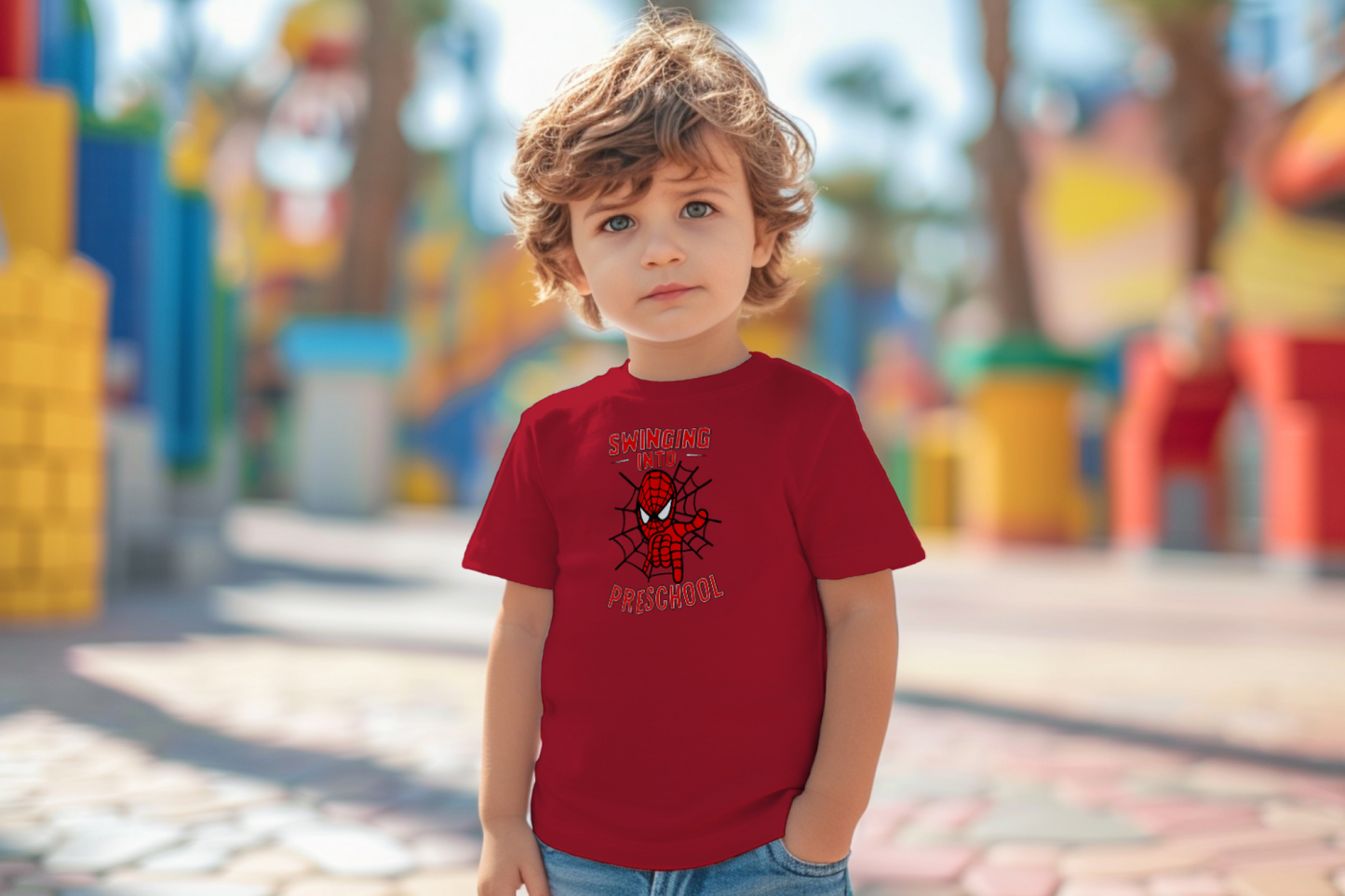 🕷️💥 "Swinging Into Preschool" – Web-Slinger Vibes Tee 🕸️🎒