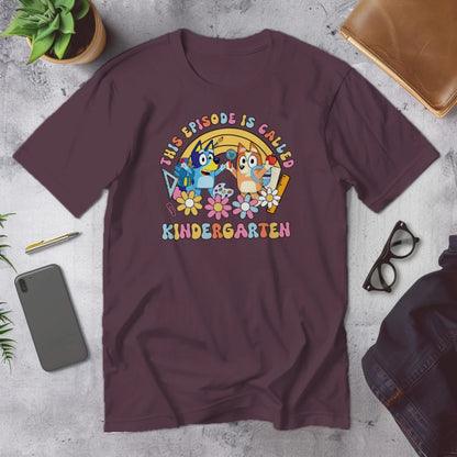 🎬🖍️ "This Episode is Called Kindergarten" – Big Kid Debut Tee 💙🐾