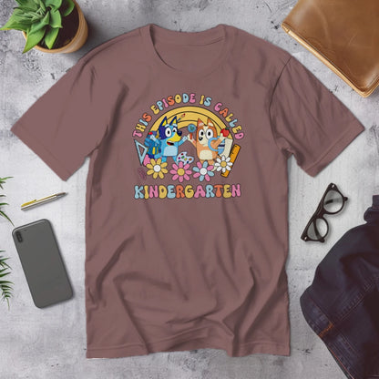 🎬🖍️ "This Episode is Called Kindergarten" – Big Kid Debut Tee 💙🐾