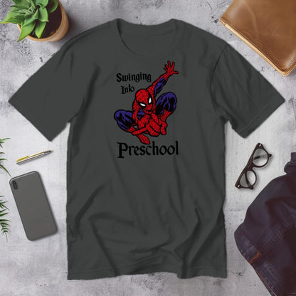 🕷️🕸️ "Swinging Into Preschool" – Spidey Start Tee 🏫💥