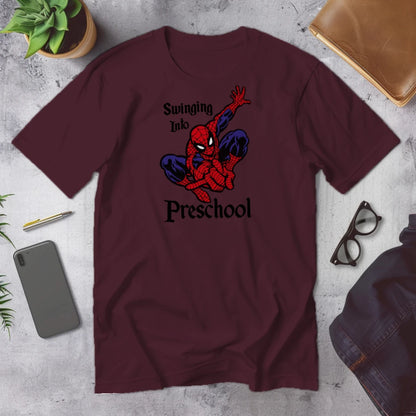 🕷️🕸️ "Swinging Into Preschool" – Spidey Start Tee 🏫💥