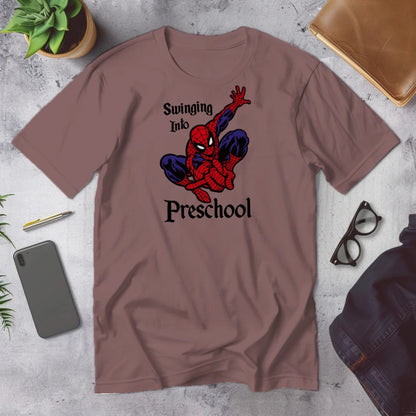🕷️🕸️ "Swinging Into Preschool" – Spidey Start Tee 🏫💥