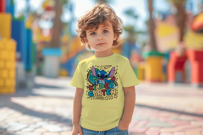 🌺📚 "Kindergarten? I Got This!" – Stitch-Inspired First Day Tee 💙✏️