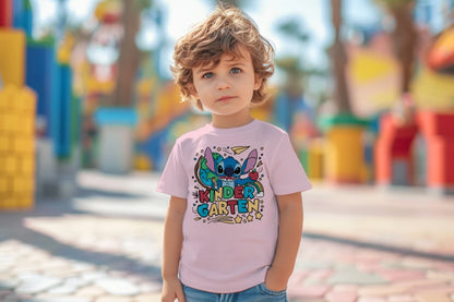 🌺📚 "Kindergarten? I Got This!" – Stitch-Inspired First Day Tee 💙✏️