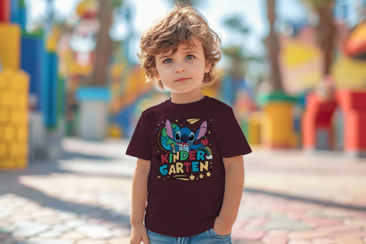 🌺📚 "Kindergarten? I Got This!" – Stitch-Inspired First Day Tee 💙✏️