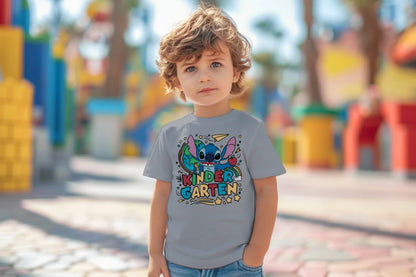 🌺📚 "Kindergarten? I Got This!" – Stitch-Inspired First Day Tee 💙✏️