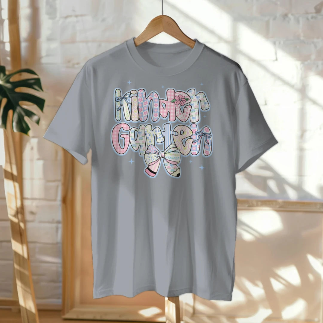 🎀🌸 "Kinder Garten Cutie" – Soft Pastel Bowtie Tee 💗🍃