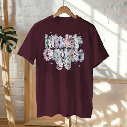 🎀🌸 "Kinder Garten Cutie" – Soft Pastel Bowtie Tee 💗🍃