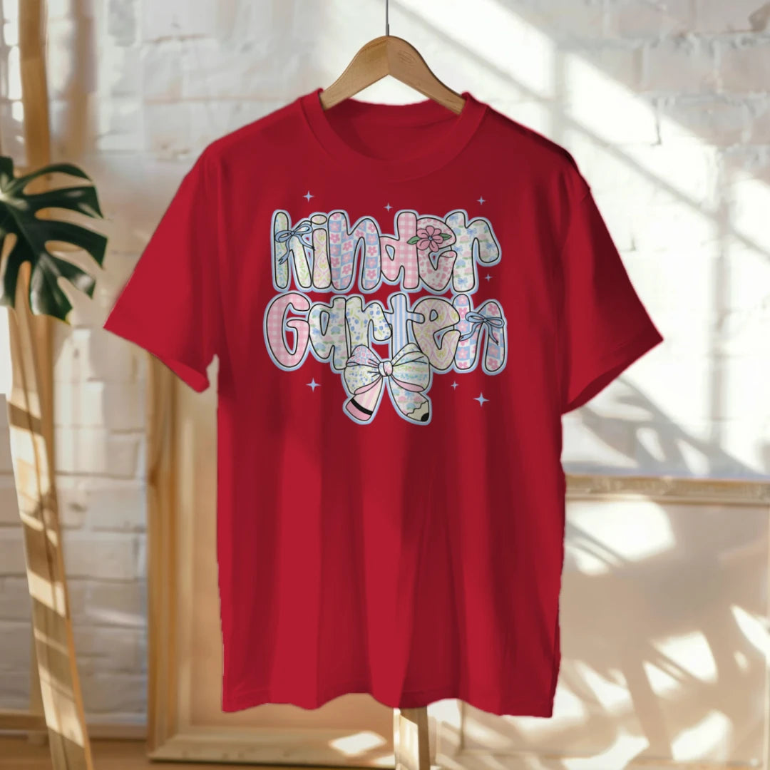 🎀🌸 "Kinder Garten Cutie" – Soft Pastel Bowtie Tee 💗🍃