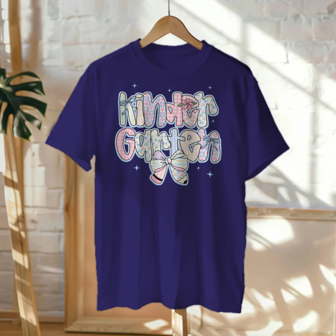 🎀🌸 "Kinder Garten Cutie" – Soft Pastel Bowtie Tee 💗🍃