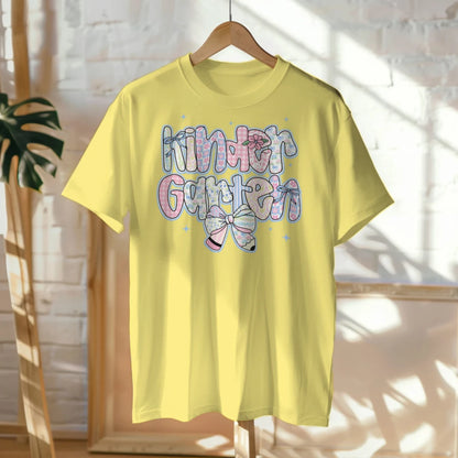 🎀🌸 "Kinder Garten Cutie" – Soft Pastel Bowtie Tee 💗🍃