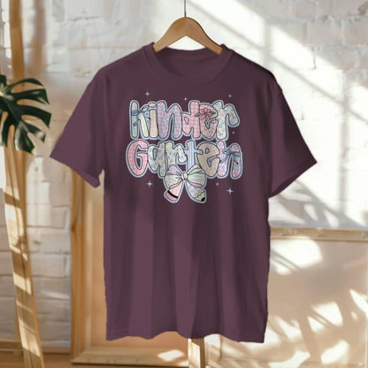 🎀🌸 "Kinder Garten Cutie" – Soft Pastel Bowtie Tee 💗🍃
