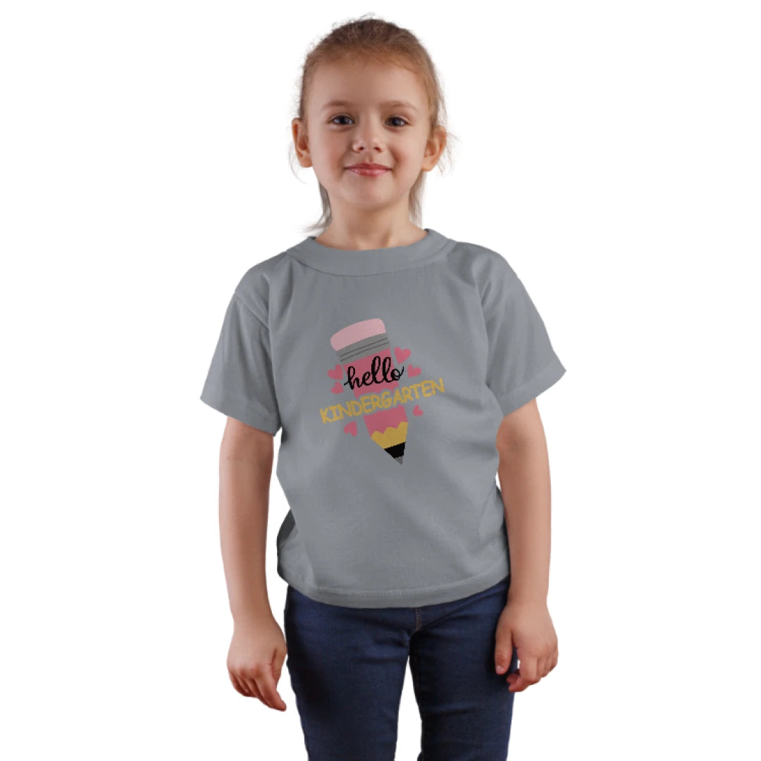 ✏️💕 "Hello Kindergarten" – Sweet Start Pencil Tee for Littles 🎒✨
