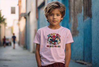 🕷️🛹 "Rollin’ Into Kindergarten!" – Skater Superhero First Day Tee 💥📚