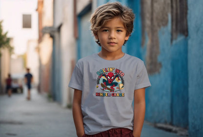 🕷️🛹 "Rollin’ Into Kindergarten!" – Skater Superhero First Day Tee 💥📚