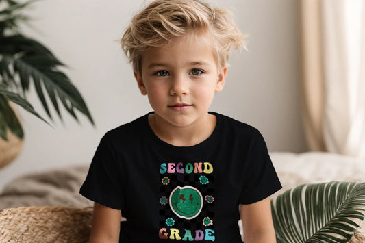 ⚡ Second Grade – Smiley Power Retro Vibes 😎🟢