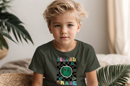 ⚡ Second Grade – Smiley Power Retro Vibes 😎🟢