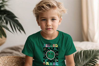 ⚡ Second Grade – Smiley Power Retro Vibes 😎🟢