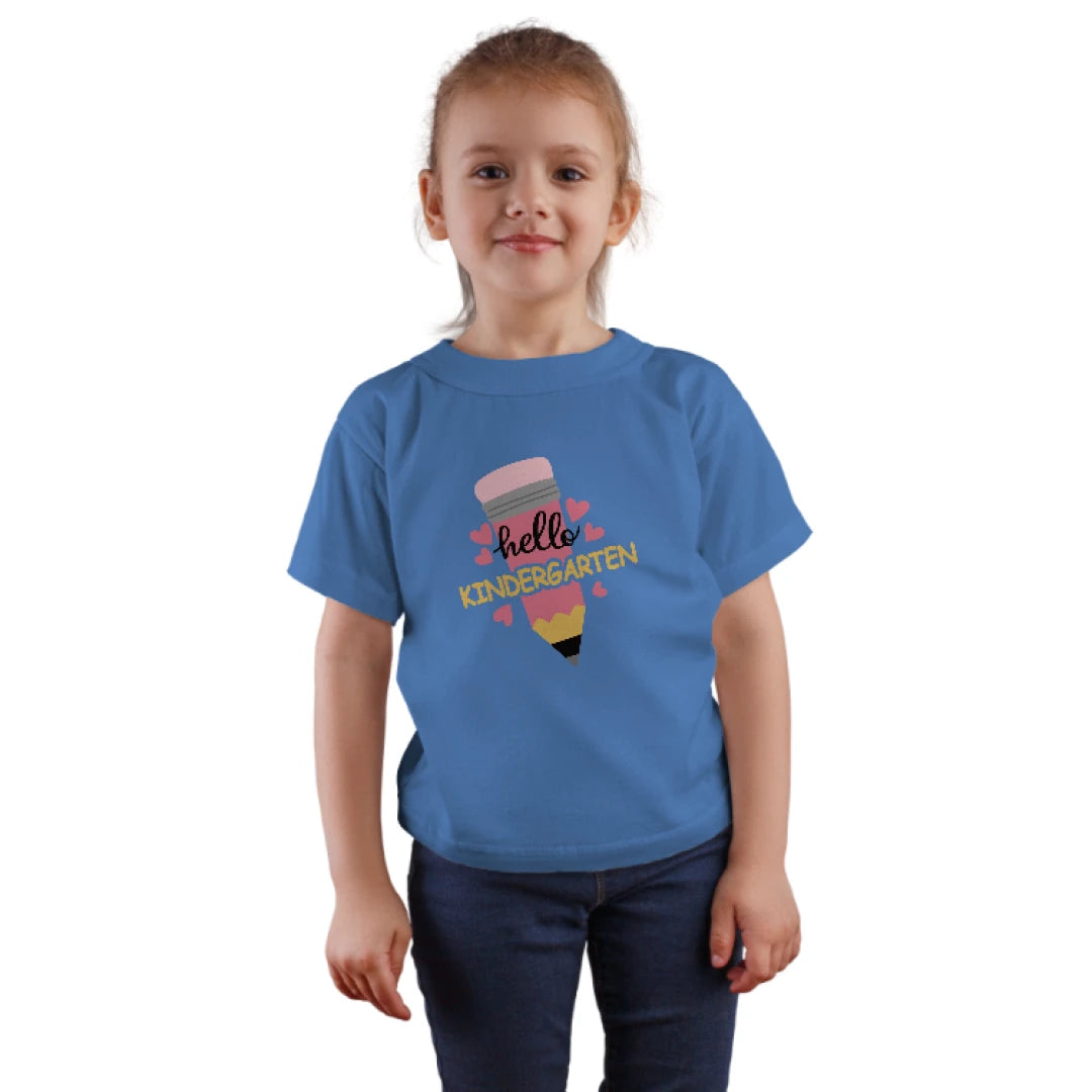 ✏️💕 "Hello Kindergarten" – Sweet Start Pencil Tee for Littles 🎒✨