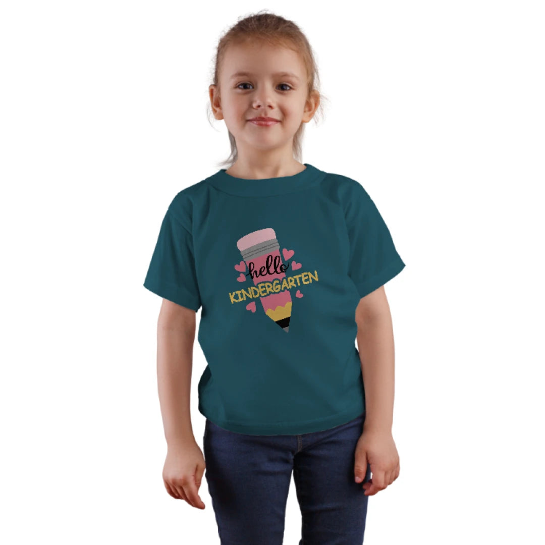 ✏️💕 "Hello Kindergarten" – Sweet Start Pencil Tee for Littles 🎒✨