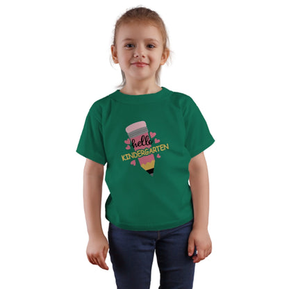 ✏️💕 "Hello Kindergarten" – Sweet Start Pencil Tee for Littles 🎒✨