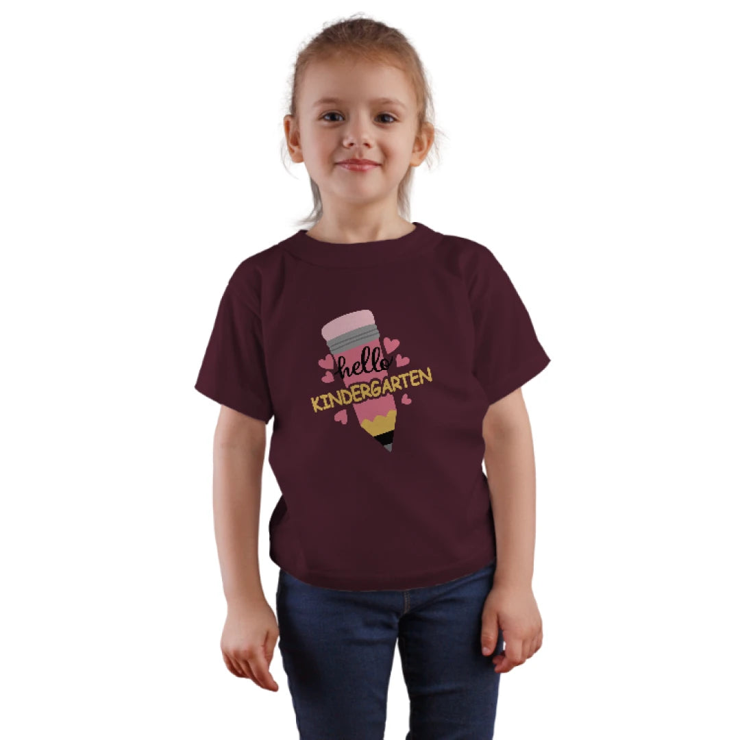 ✏️💕 "Hello Kindergarten" – Sweet Start Pencil Tee for Littles 🎒✨