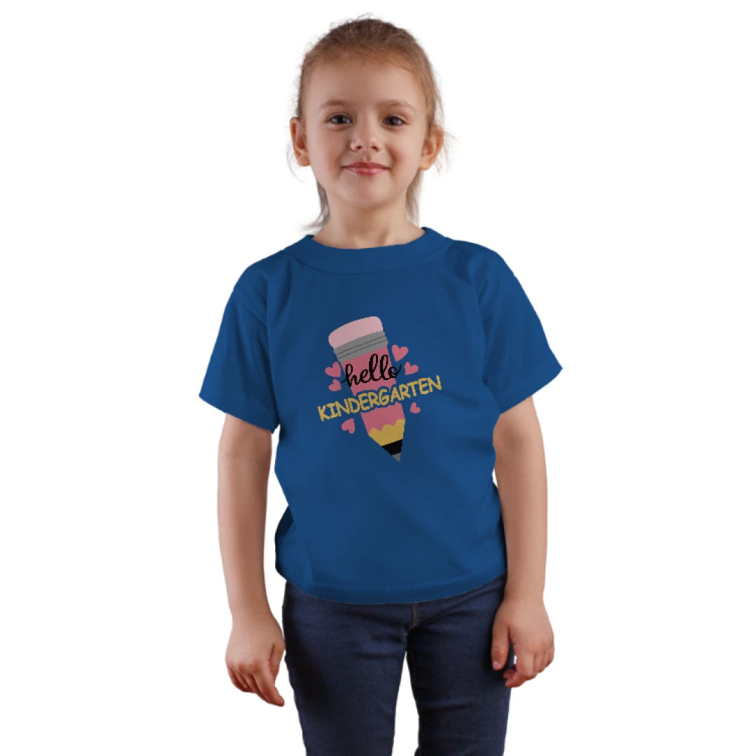 ✏️💕 "Hello Kindergarten" – Sweet Start Pencil Tee for Littles 🎒✨