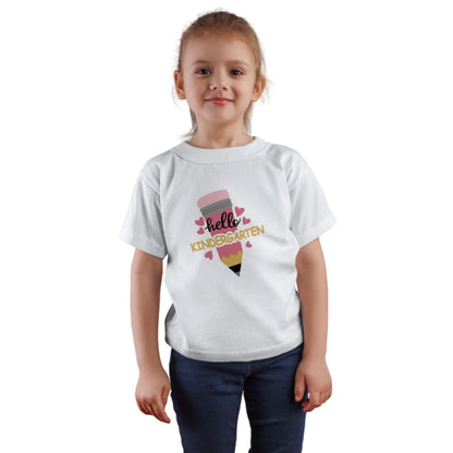 ✏️💕 "Hello Kindergarten" – Sweet Start Pencil Tee for Littles 🎒✨
