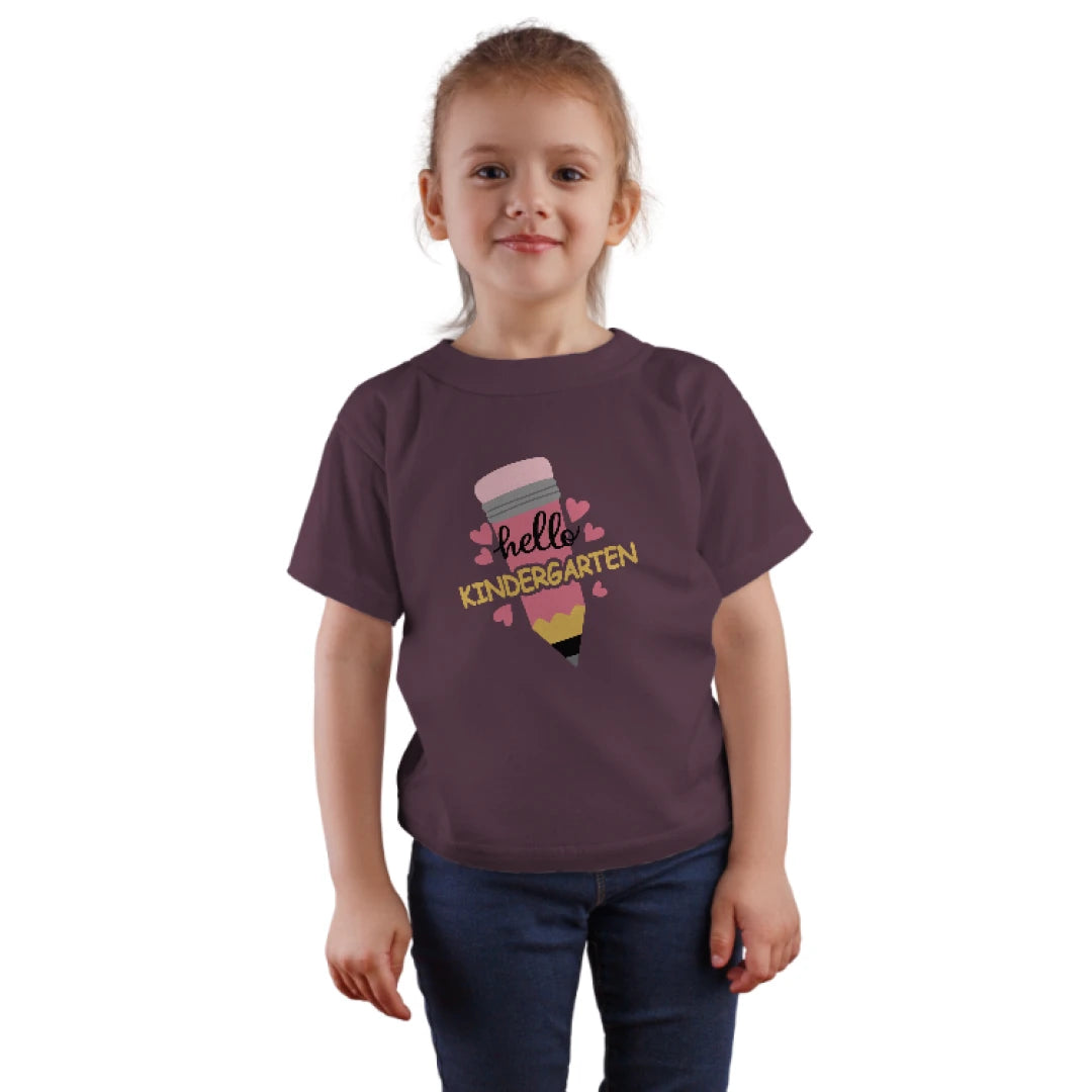 ✏️💕 "Hello Kindergarten" – Sweet Start Pencil Tee for Littles 🎒✨