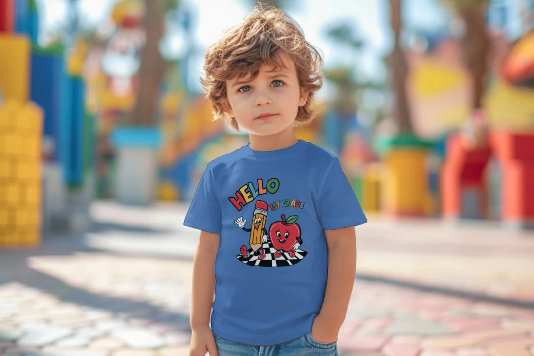 🎒🍎 Hello First Grade – Vintage Toon Style! ✏️👟