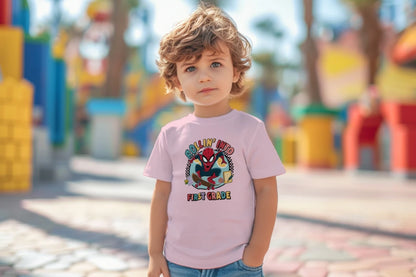 🕷️🛹 Rollin' Into First Grade – Spider Hero Skate Tee 🎮✨